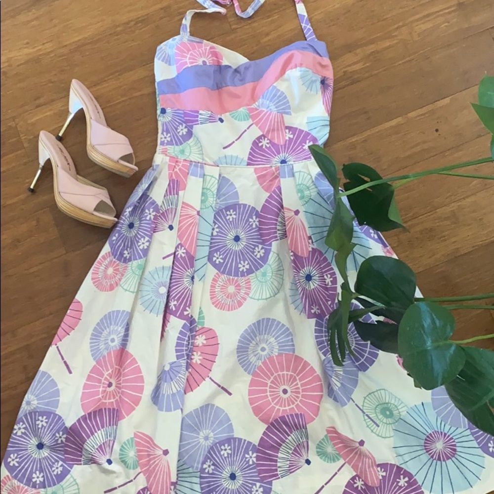 Vintage Tori Richards parasol swing dress pinup